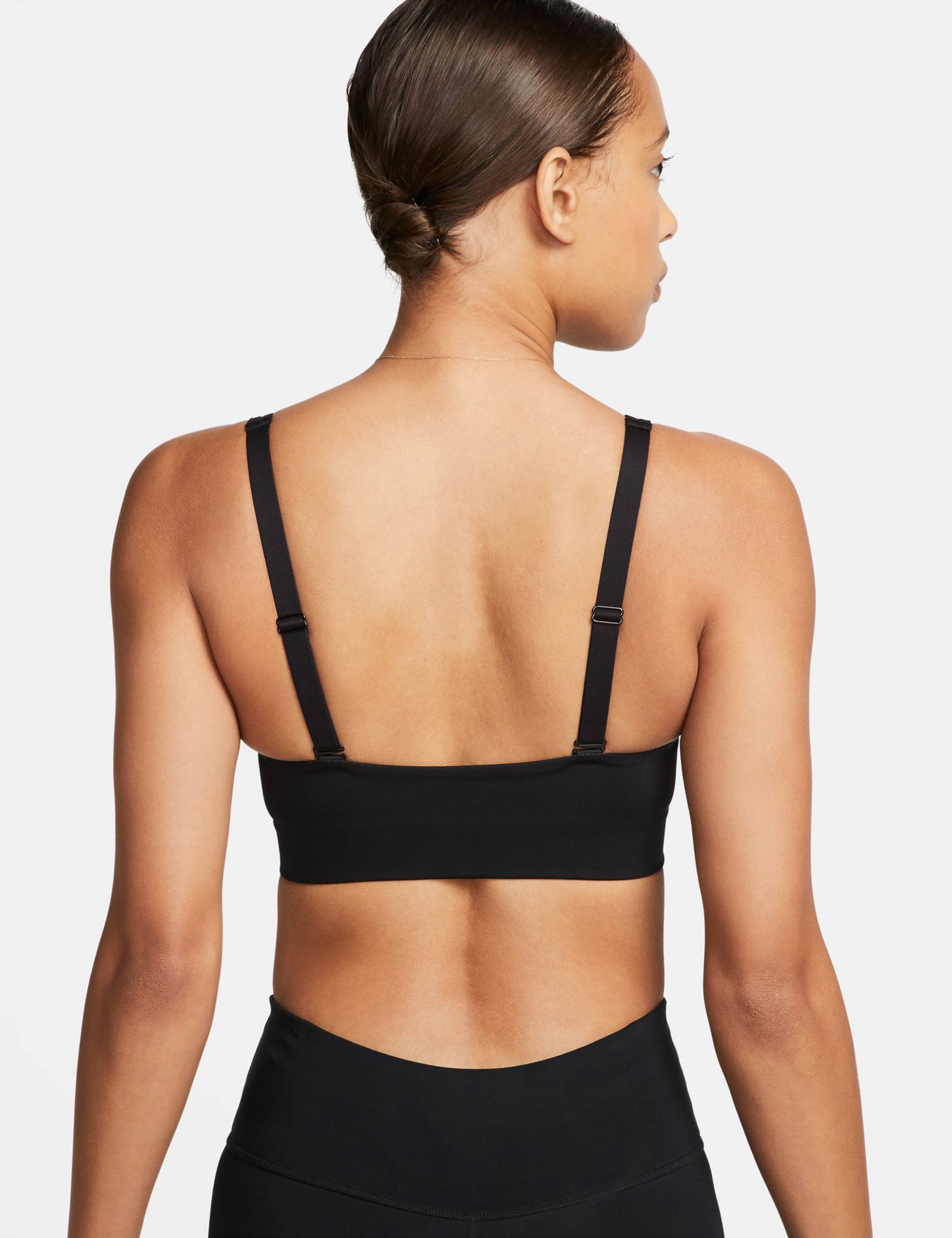Black Nike Women's Yoga ADV Indy Seamless Sports Bra - Get The Label