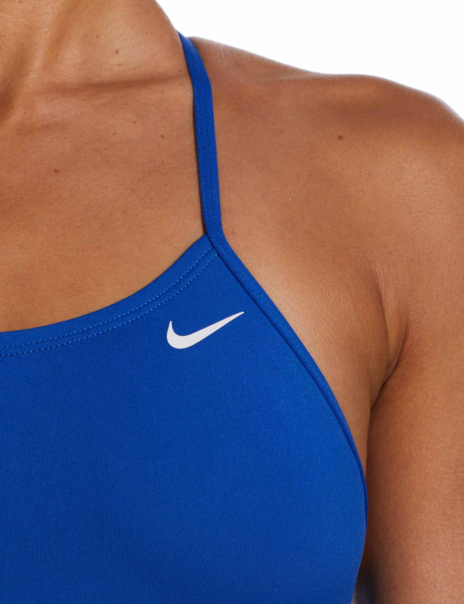 Nike, Lace-Up Tie-Back 1-Piece Swimsuit - Royal