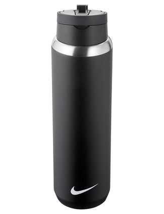 Recharge Stainless Steel Straw Bottle - Black | 710ml