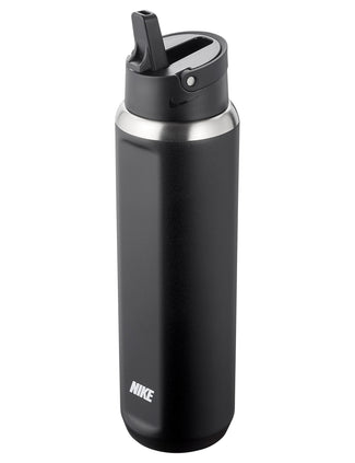 Recharge Stainless Steel Straw Bottle - Black | 710ml