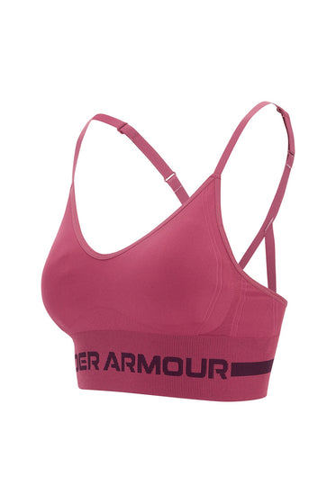 Under Armour Seamless Low Long Sports Bra - Pink Quartz/Polaris Purpleimages5- The Sports Edit