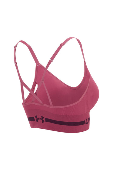 Under Armour Seamless Low Long Sports Bra - Pink Quartz/Polaris Purpleimages6- The Sports Edit