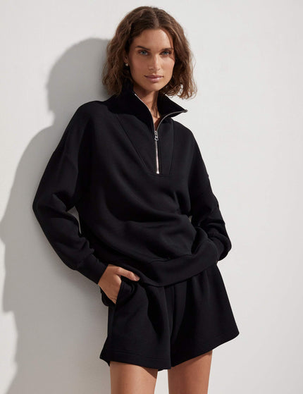 Varley Hawley Half Zip Sweat - Blackimages1- The Sports Edit