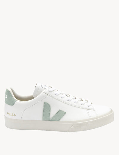 VEJA Campo White Matcha Women's Trainers | The Sports Edit