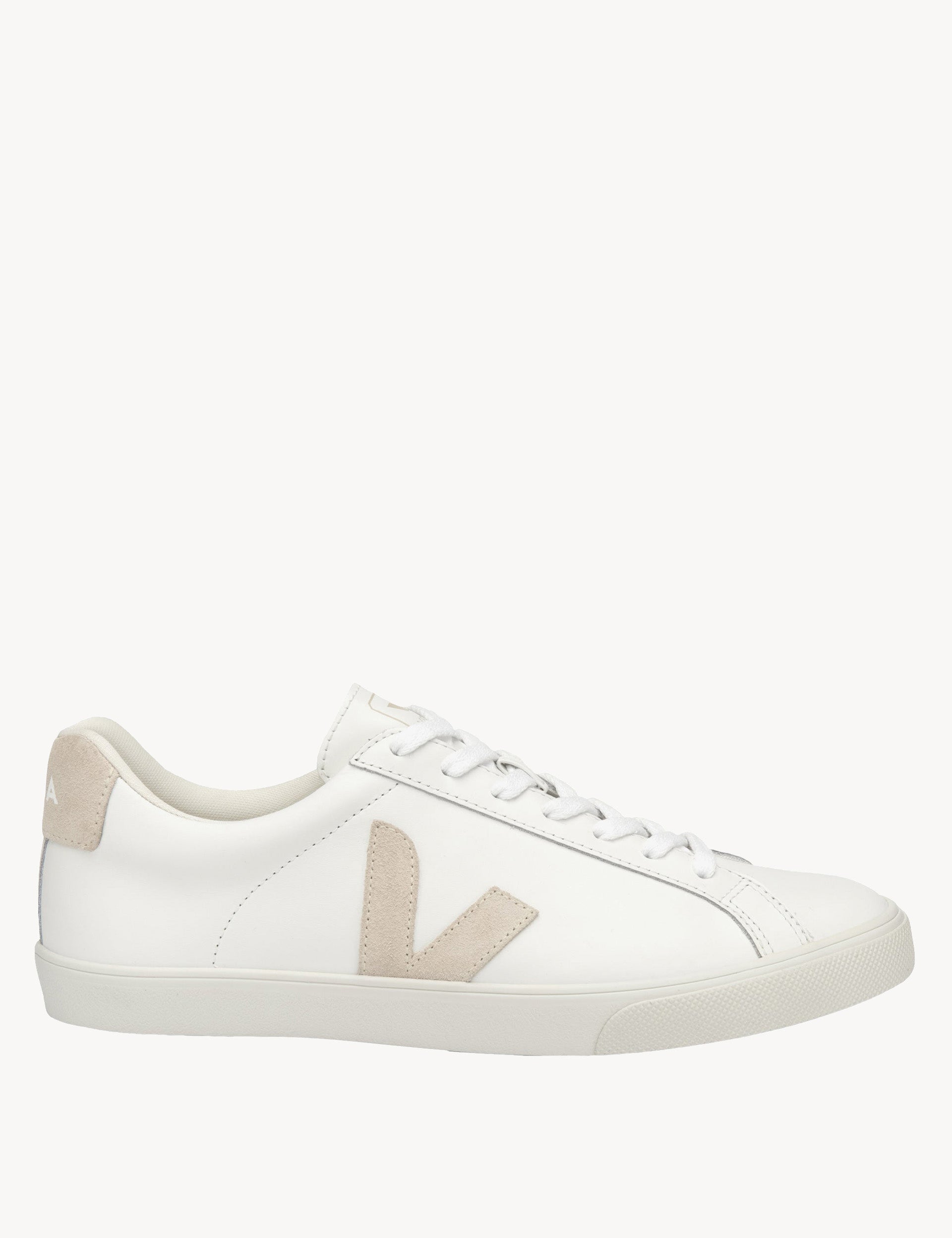 Veja | Esplar Leather Trainers - Extra-White Sable | The Sports Edit
