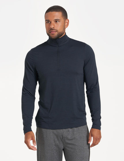 Vuori Ease Performance 1/2 Zip - Ink Heatherimages1- The Sports Edit