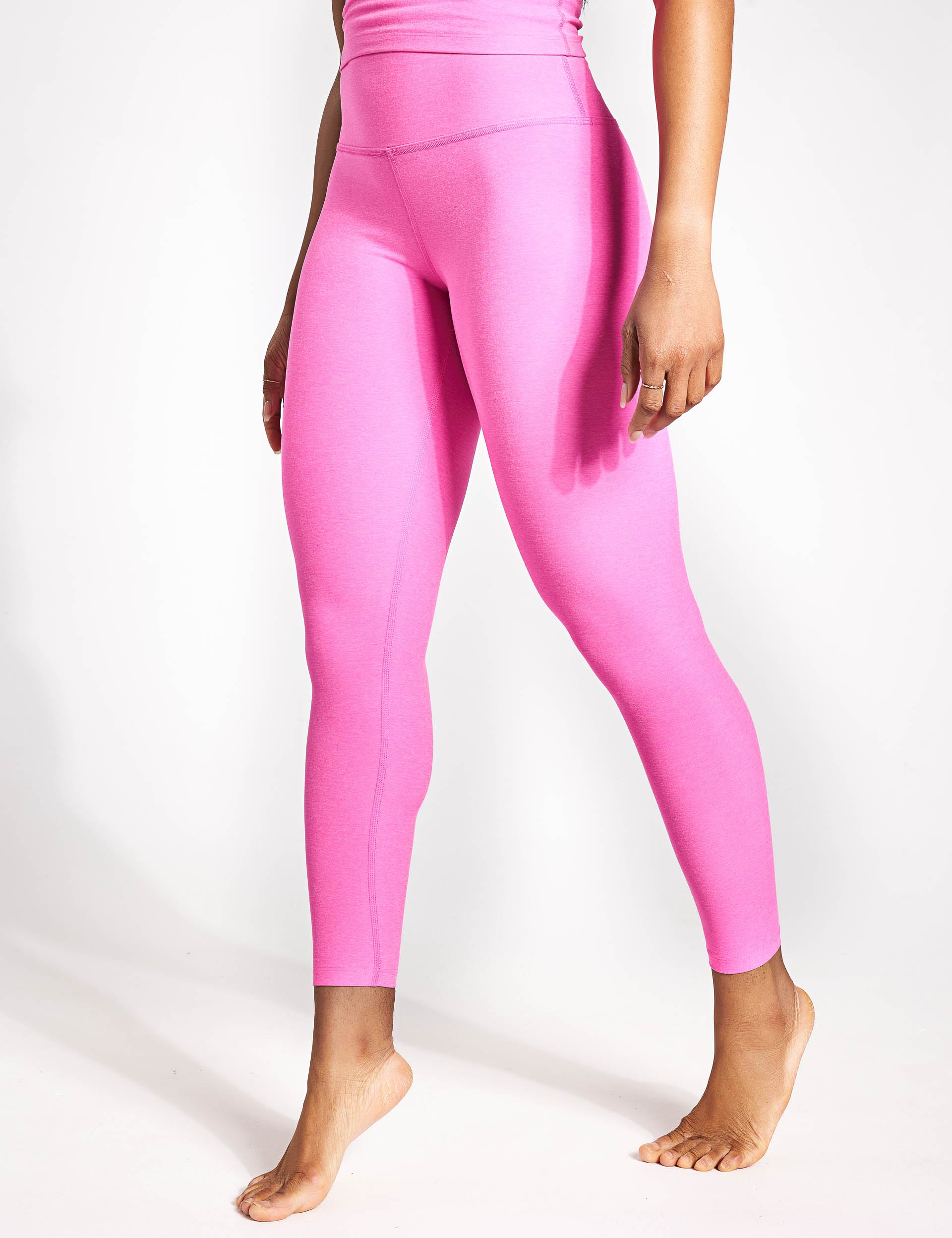 Beyond Yoga Spacedye Caught In The Midi High Waisted Legging - Pink Hype Heatherimages1- The Sports Edit