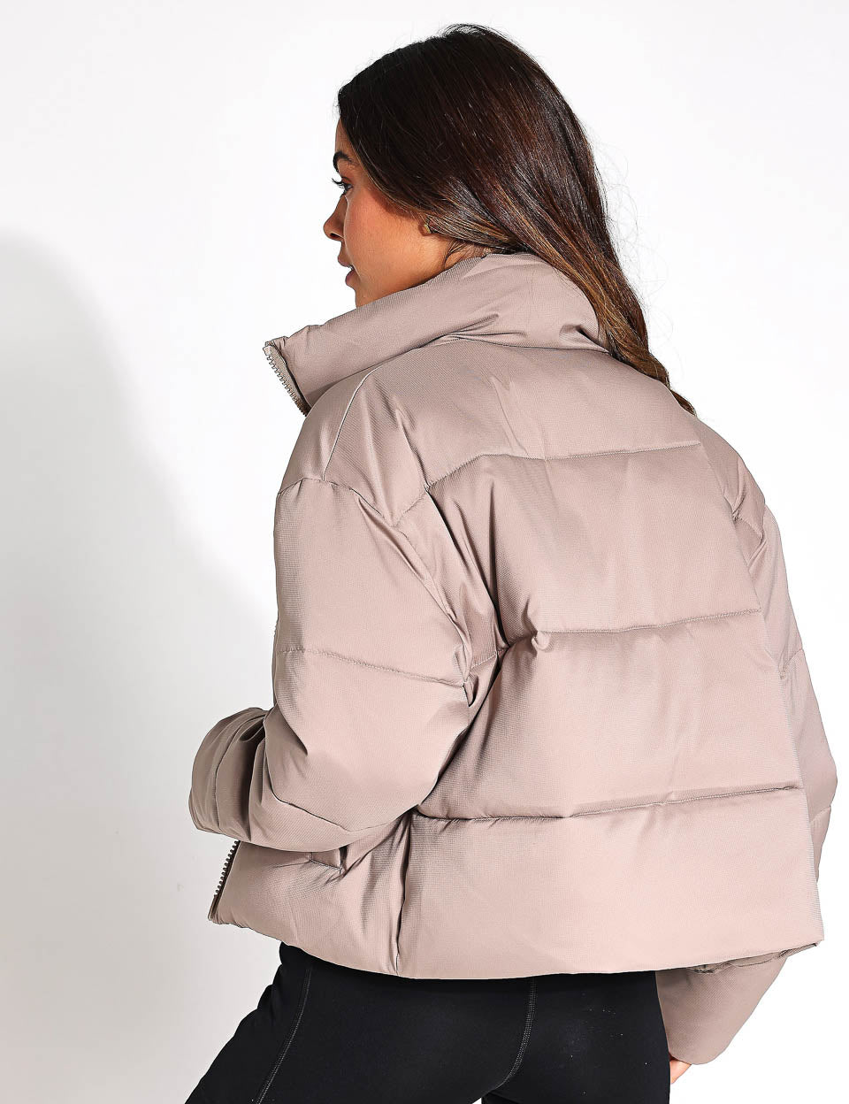 Girlfriend Collective Cropped Puffer Jacket - Limestoneimages2- The Sports Edit