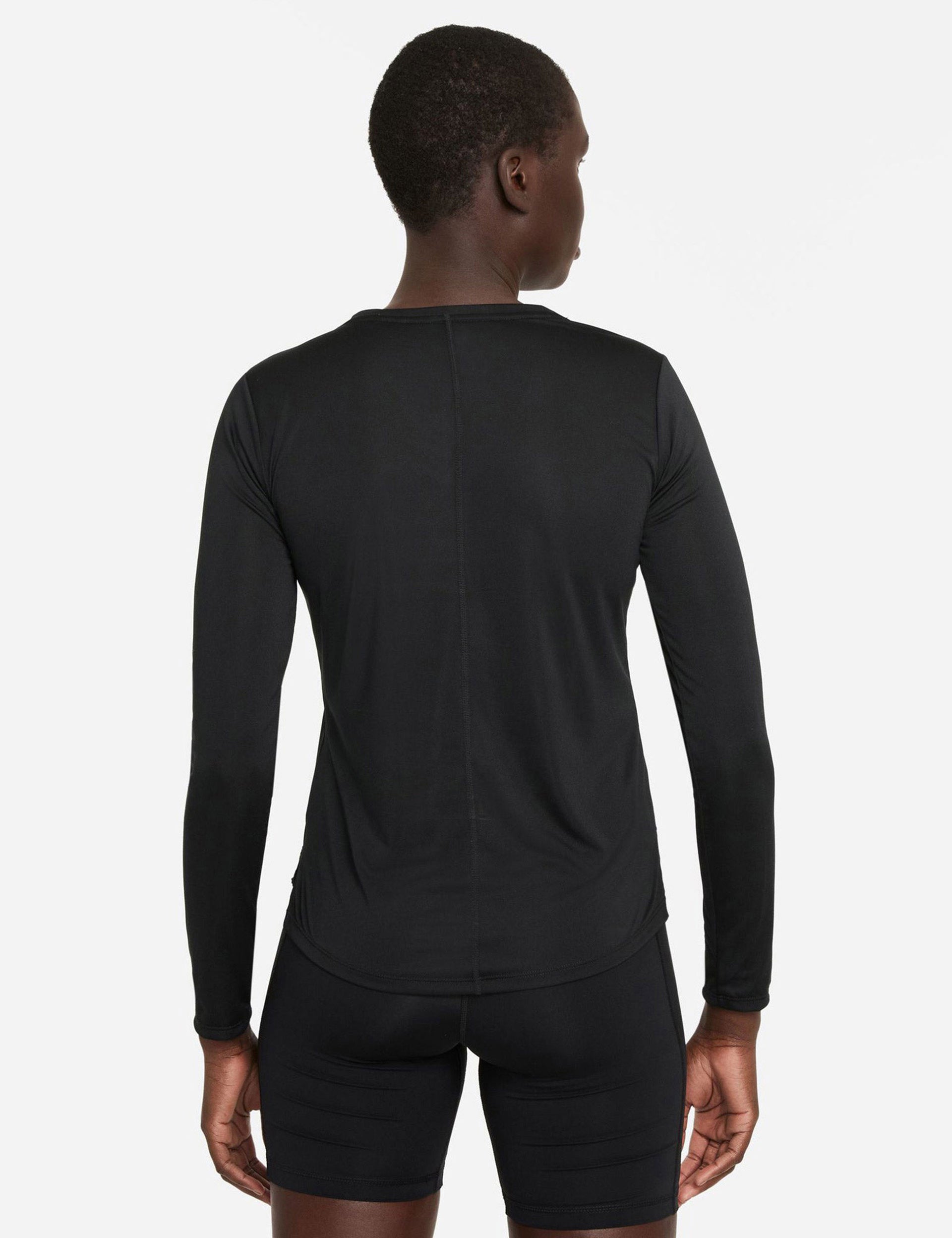 Nike Dri-FIT One Long-Sleeve Top - Black/Whiteimages2- The Sports Edit