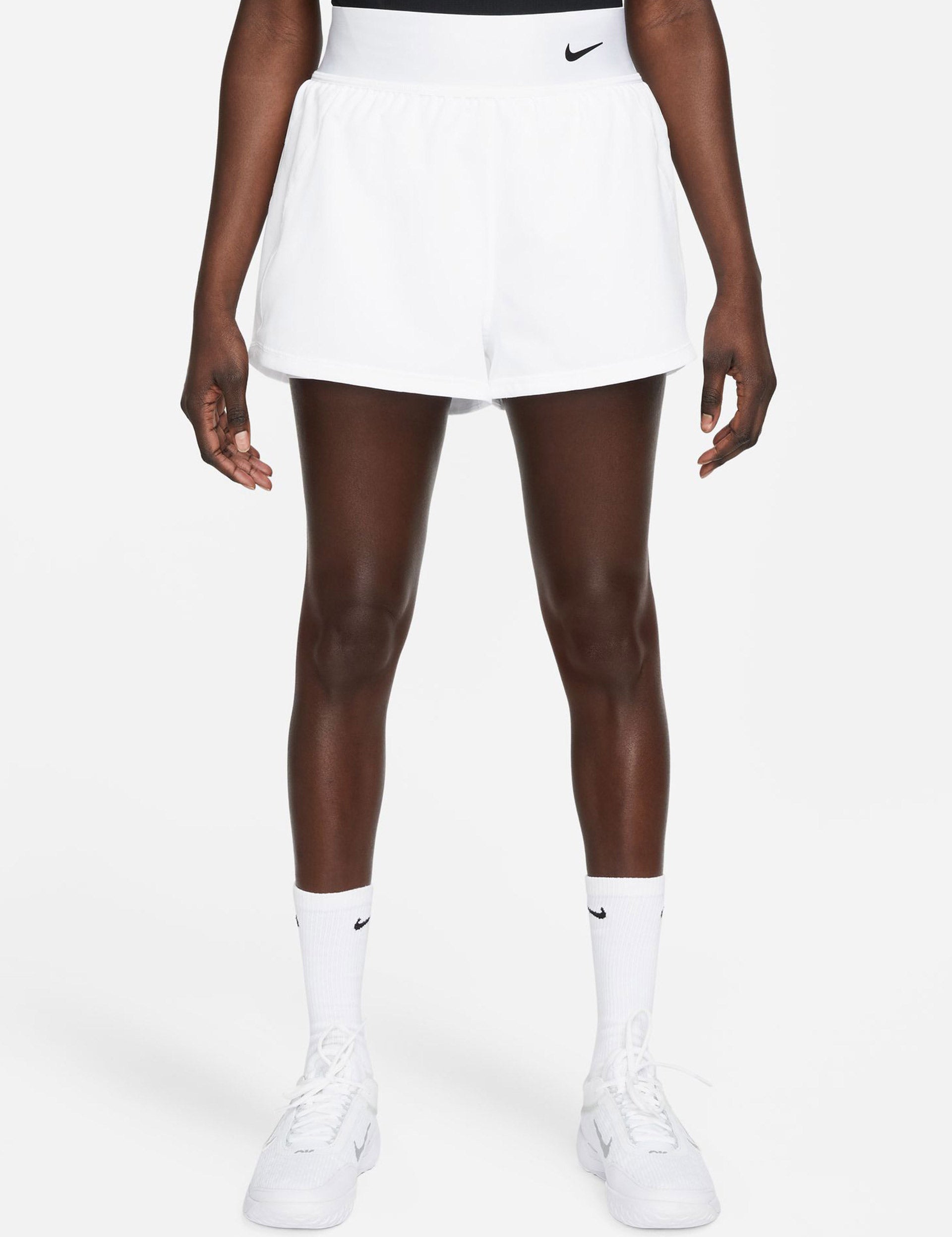 Nike NikeCourt Dri-FIT Advantage Tennis Shorts - White/Blackimages1- The Sports Edit