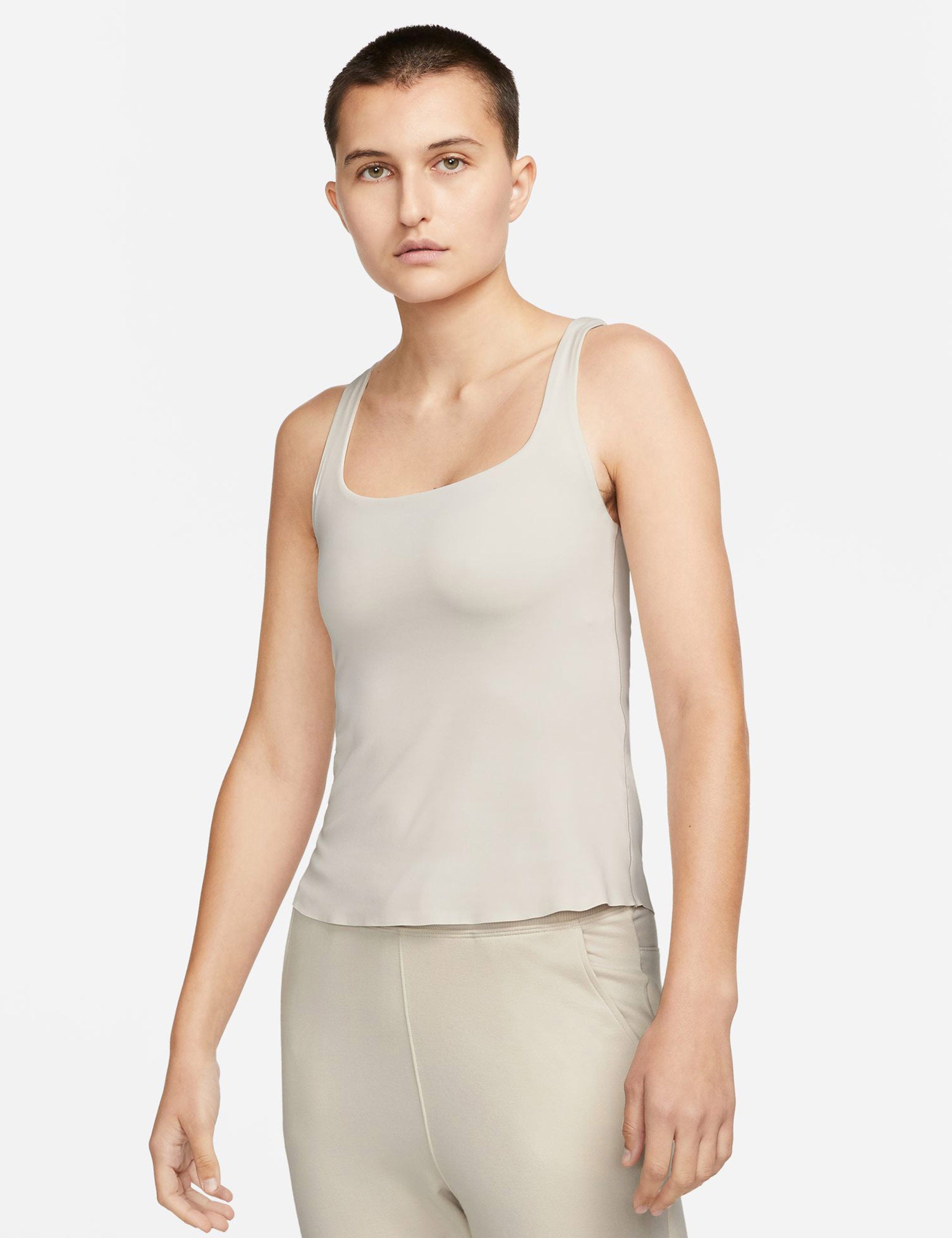 Nike Yoga Dri-FIT Luxe Tank - Light Orewood Brownimages1- The Sports Edit