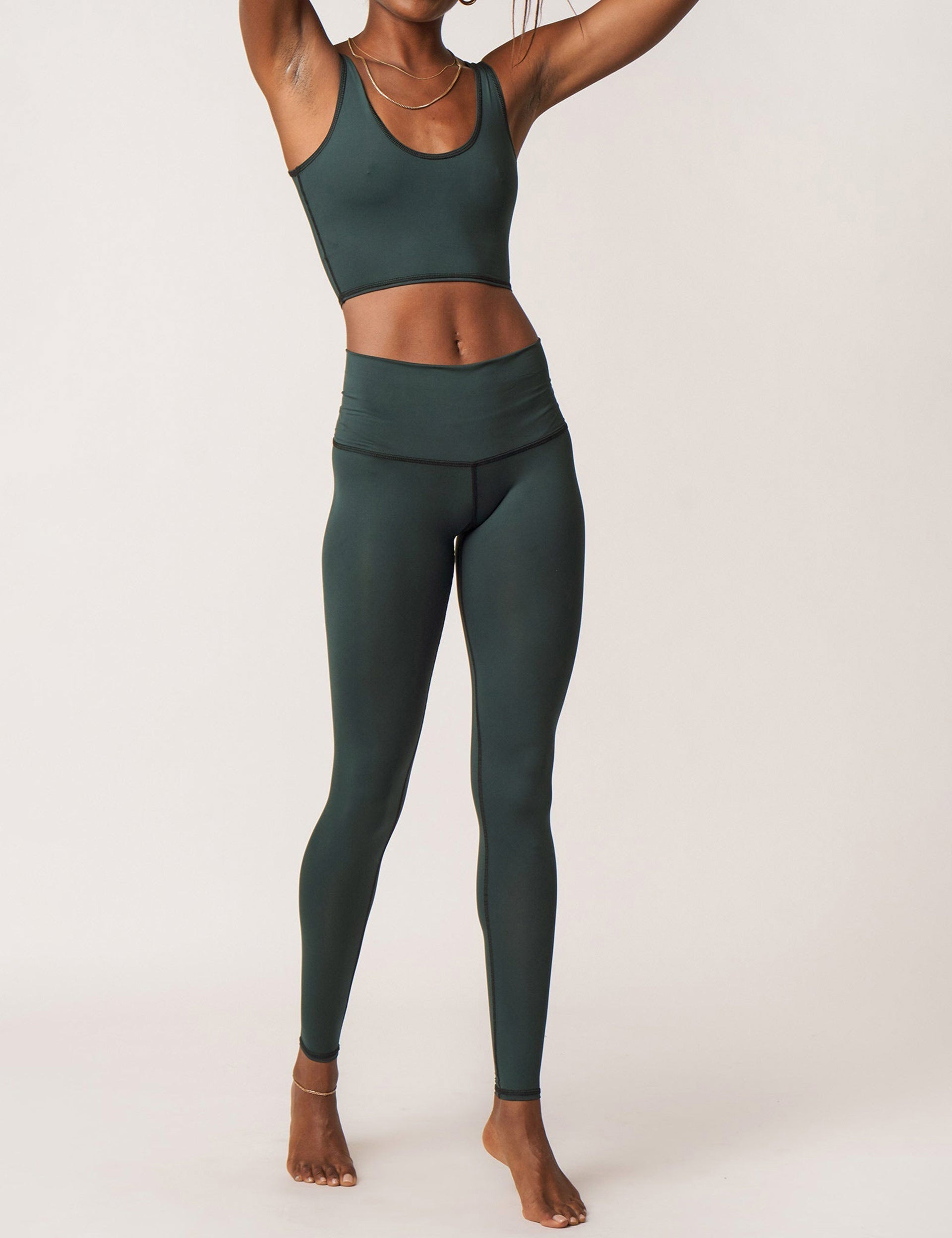 Teeki Lover Tank - Solid Hunter Greenimages2- The Sports Edit